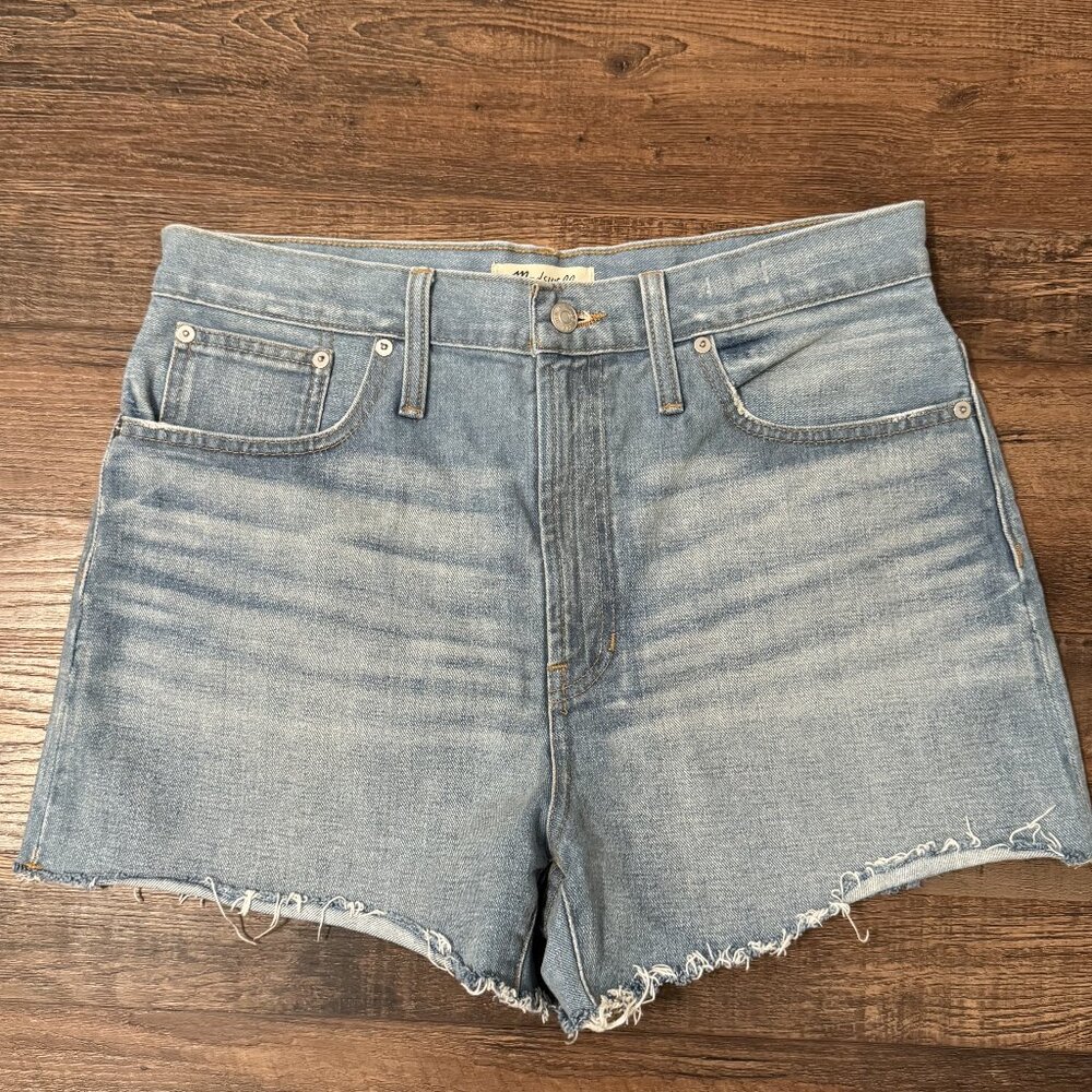 Madewell Perfect Jean Short Cutoffs Light Blue